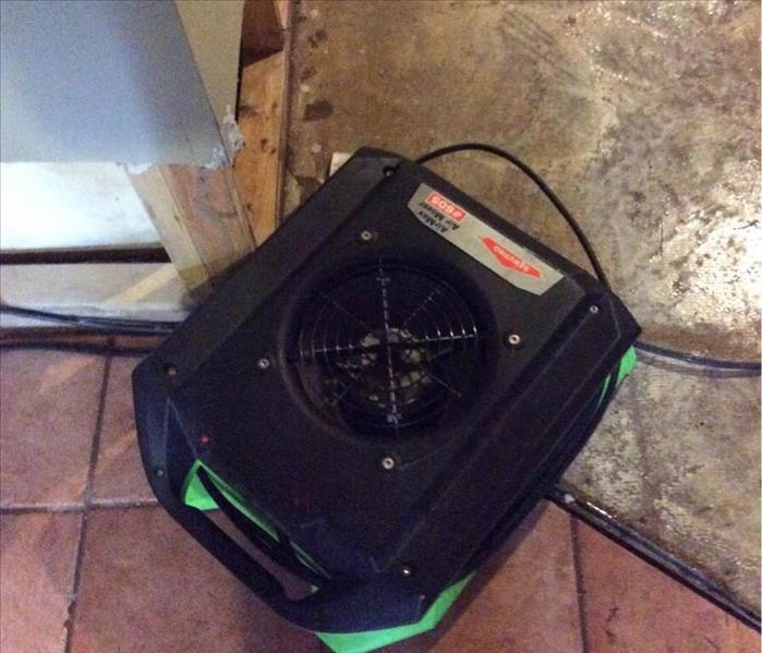 Air mover in basement